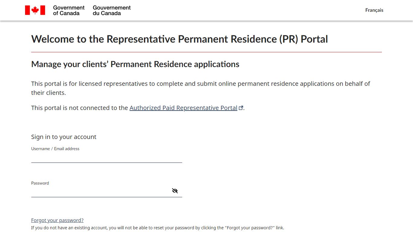 Permanent Residence Portal | Portail de la résidence permanente