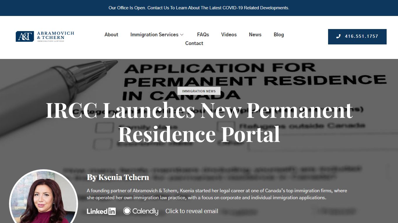 IRCC Launches New Permanent Residence Portal